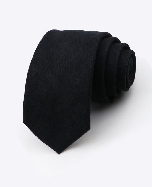 Cravate Noir Homme en Effet Velours «Simon»