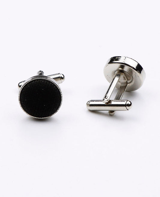 Boutons de Manchette Noir en Lin | Basile - Unipap's