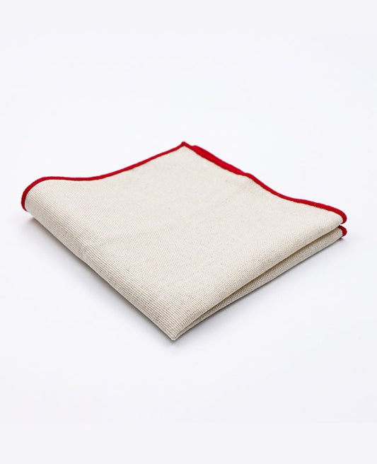 Pochette de Costume Blanc n°2 en Lin | Basile - Unipap's