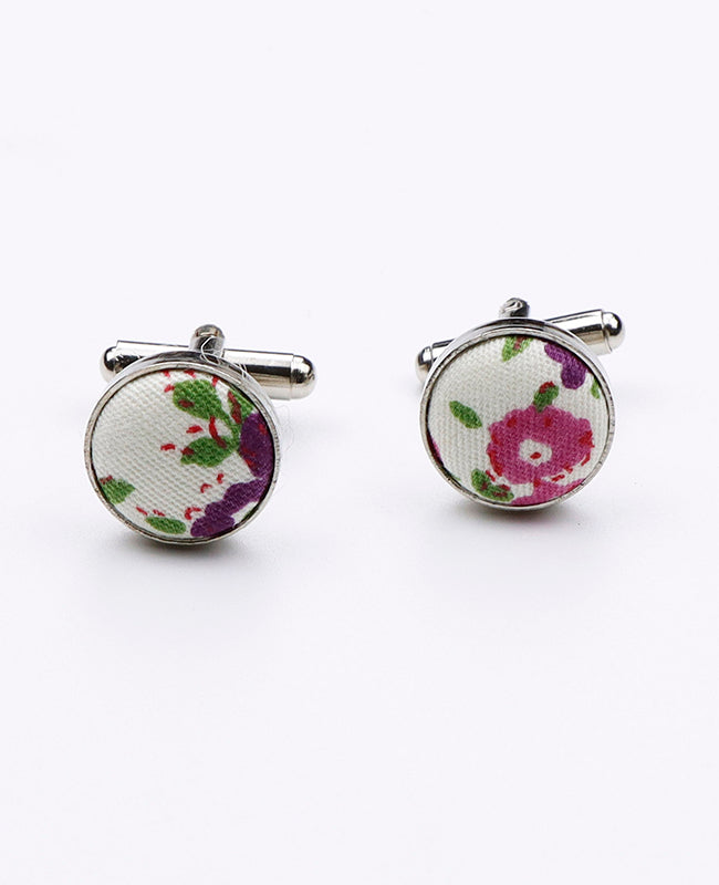 Manschettknappe Liberty Rosa nr 1 i Bomull 