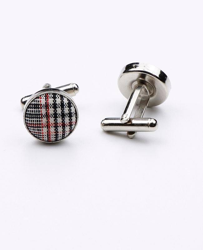 Manschettknappar Tartan Grå n°2 i Bomull | Marcel - Unipap's