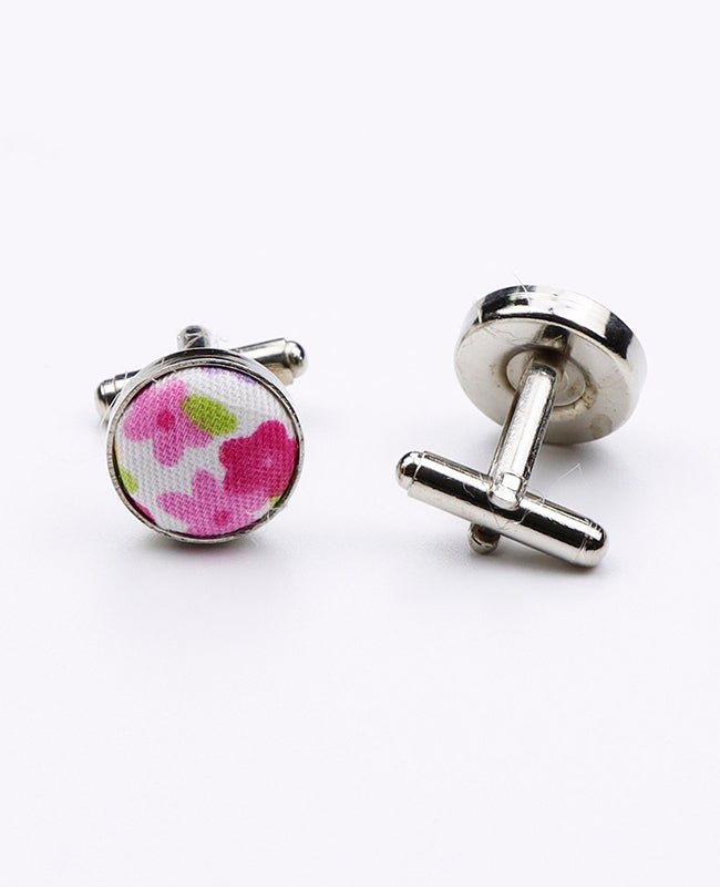 Manschettknappe Liberty Rosa nr 1 i Bomull 