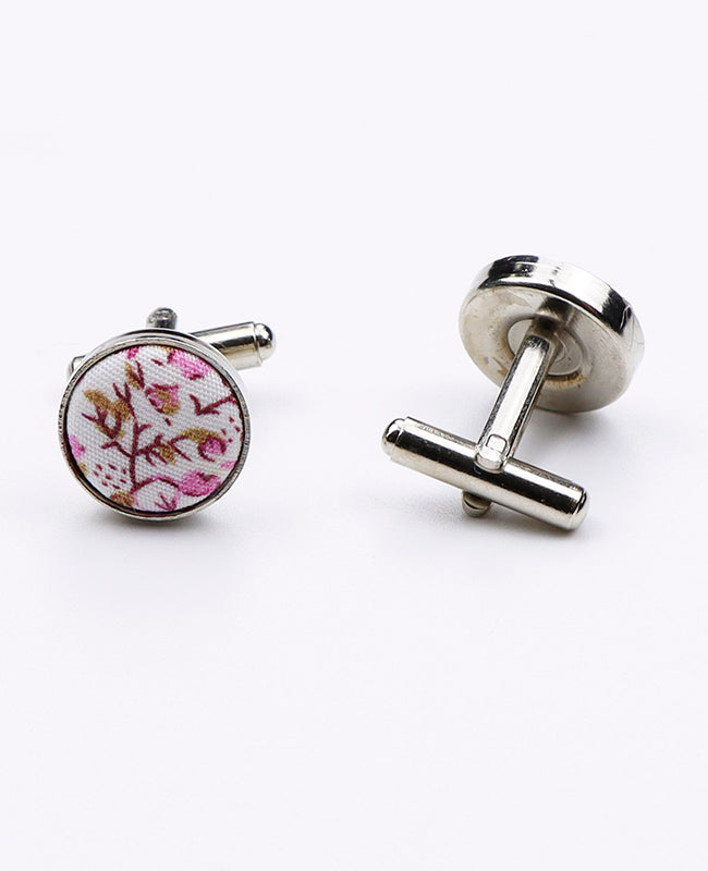 Manschettknappar Liberty Rosa n°4 i Bomull | Gaspard - Unipap's