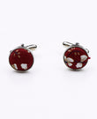 Boutons de Manchette Liberty Rouge n°1 en Coton | Gaspard - Unipap's