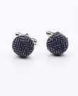 Boutons de Manchette Bleu en Laine | Norbert - Unipap's