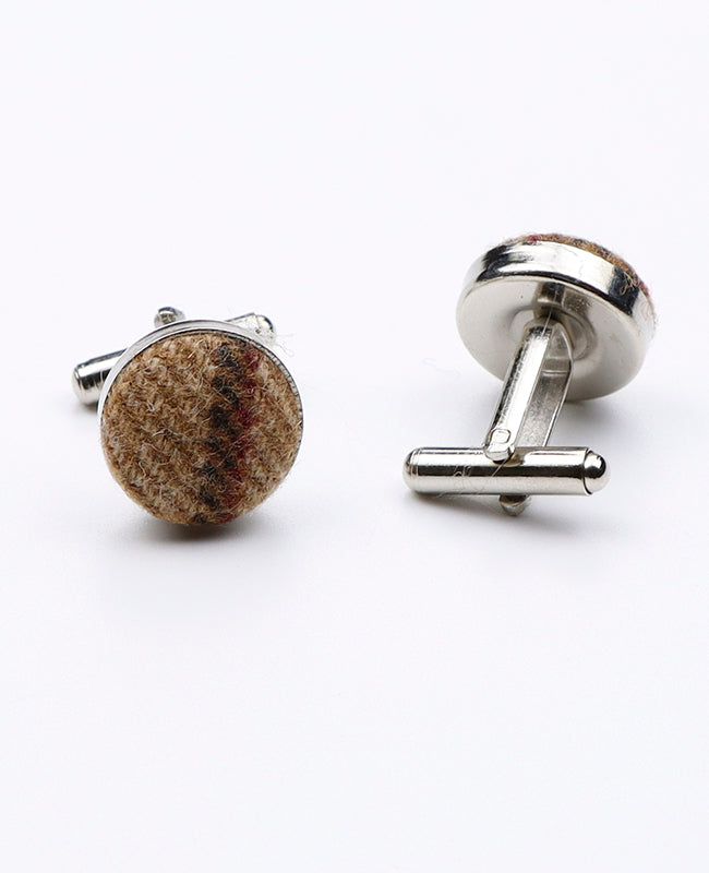 Manschettknappar Tartan Brun nr 1 i Ull | Nobert - Unipap's