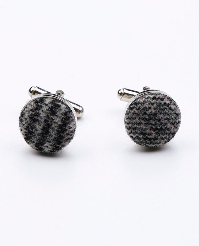 Manschettknappar Tartan Grå nr 7 i Ull 