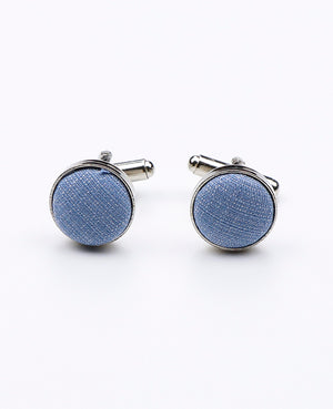 Boutons de Manchette Bleu n°3 en Polyester | Octave - Unipap's