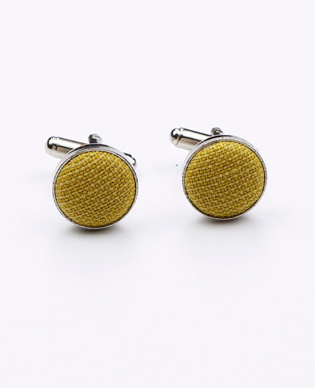 Boutons de Manchette Jaune Homme en Coton | Edgard | Unipap's