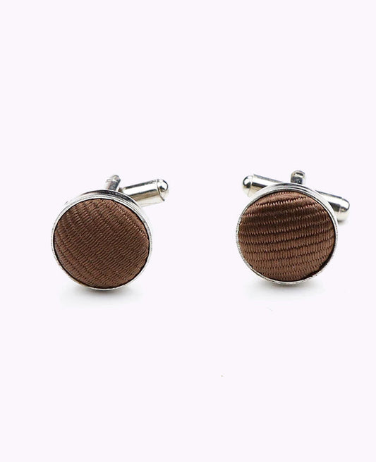 Boutons de Manchette Marron en Polyester «Lucien»