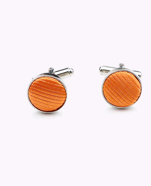 Manschettknapp Orange Polyester «Lucien»
