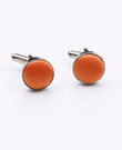 Manschettknappar Orange nr 2 Herr i Polyester 