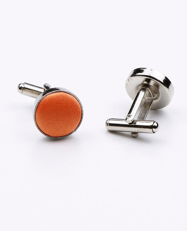 Manschettknappar Orange nr 2 Herr i Polyester 