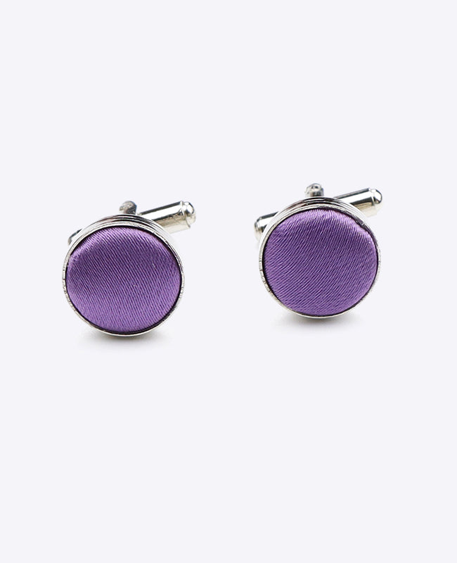 Manschettknappar violett n°2 polyester | Jules - Unipap's