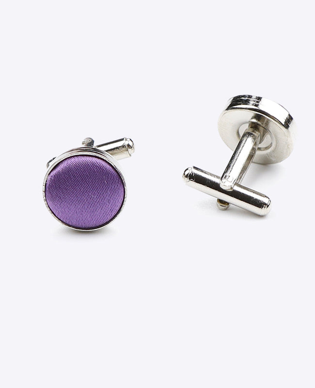 Manschettknappar violett n°2 polyester | Jules - Unipap's