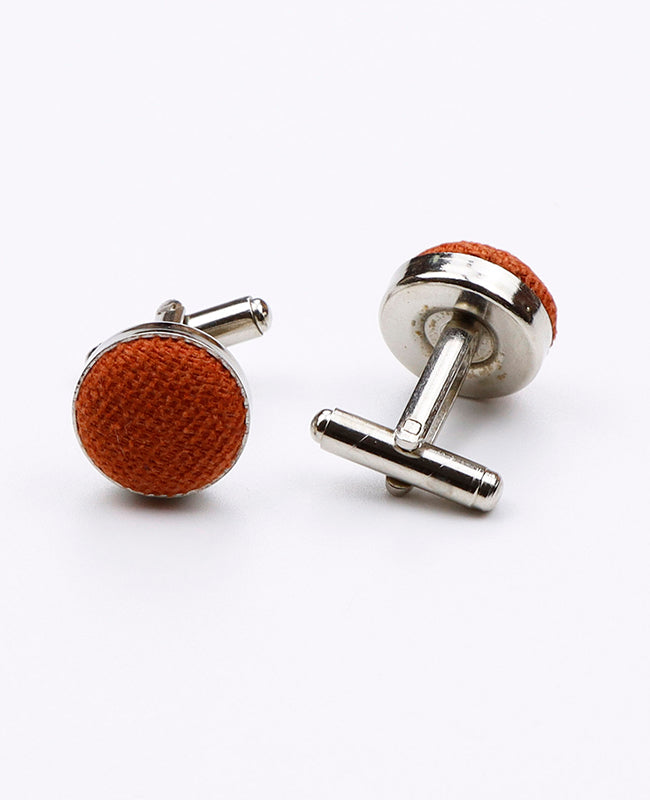 Manschettknappar Orange n°2 Sammetseffekt 