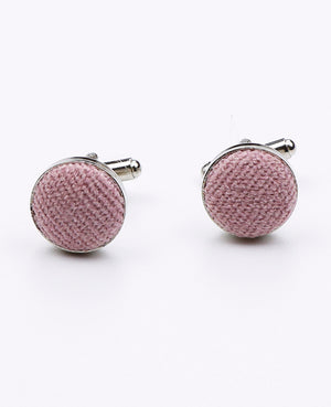Boutons de Manchette Rose n°3 en Effet Velours | Simon - Unipap's