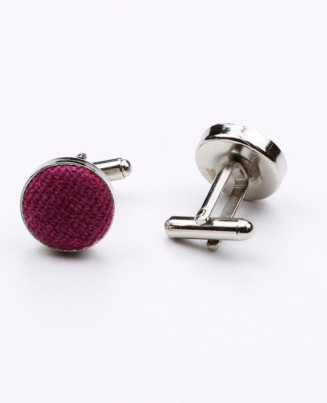 Boutons de Manchette Violet n°3 en Effet Velours | Simon - Unipap's