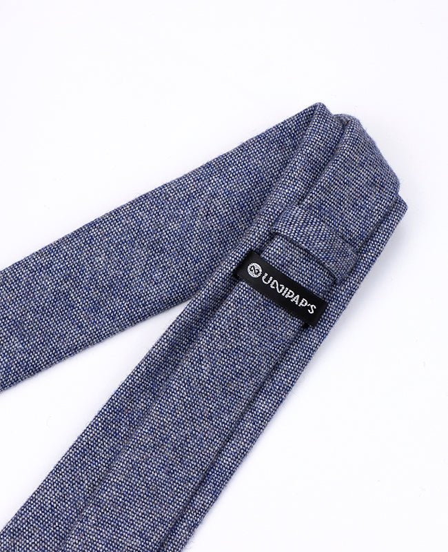 Cravate Bleu n°3 Homme en Laine | Claude - Unipap's