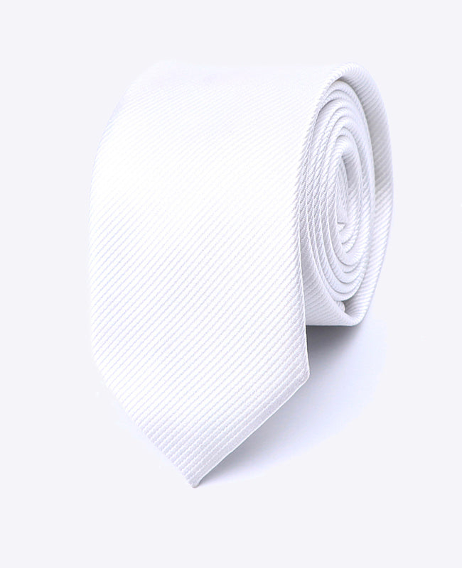 Cravate Blanc Homme en Polyester | Lucien - Unipap's
