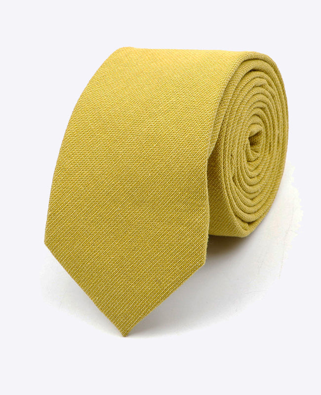 Cravate Jaune Homme en Coton | Edgard | Unipap's