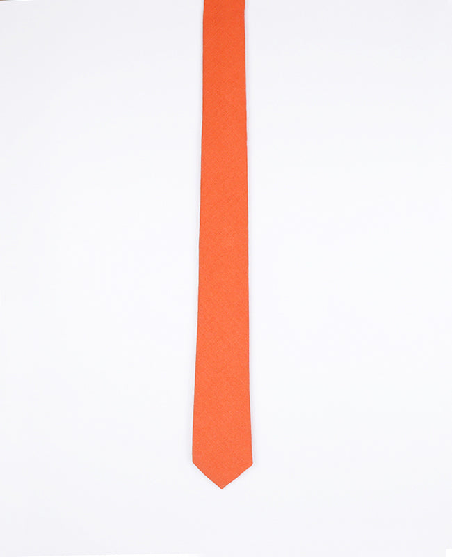 Cravate Orange n°3 Homme en Coton | Oscar - Unipap's