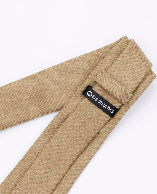 Cravate Marron n°4 Homme en Effet Velours «Simon»