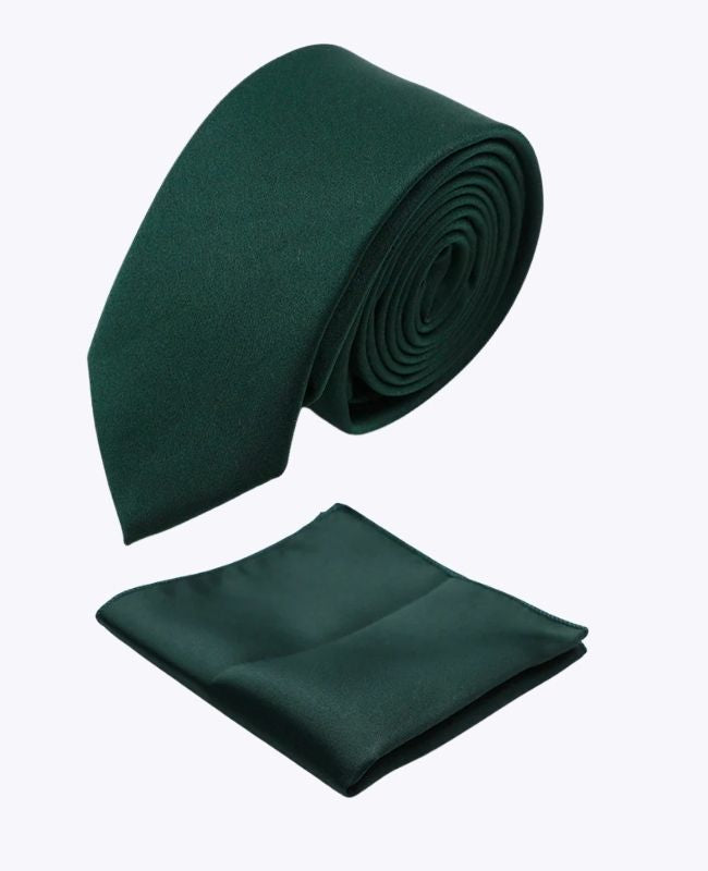 Slips + Kavajnäsduk Grön n°4 Herr i Polyester «Anatole»