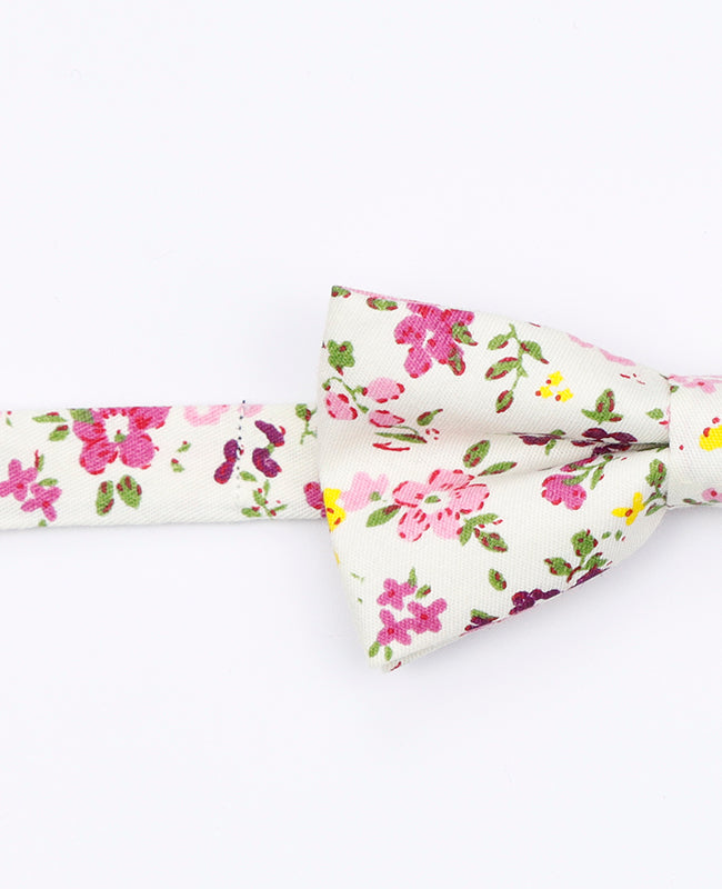 Noeud Papillon Liberty Blanc n°3 Enfant en Coton | Gaspard - Unipap's