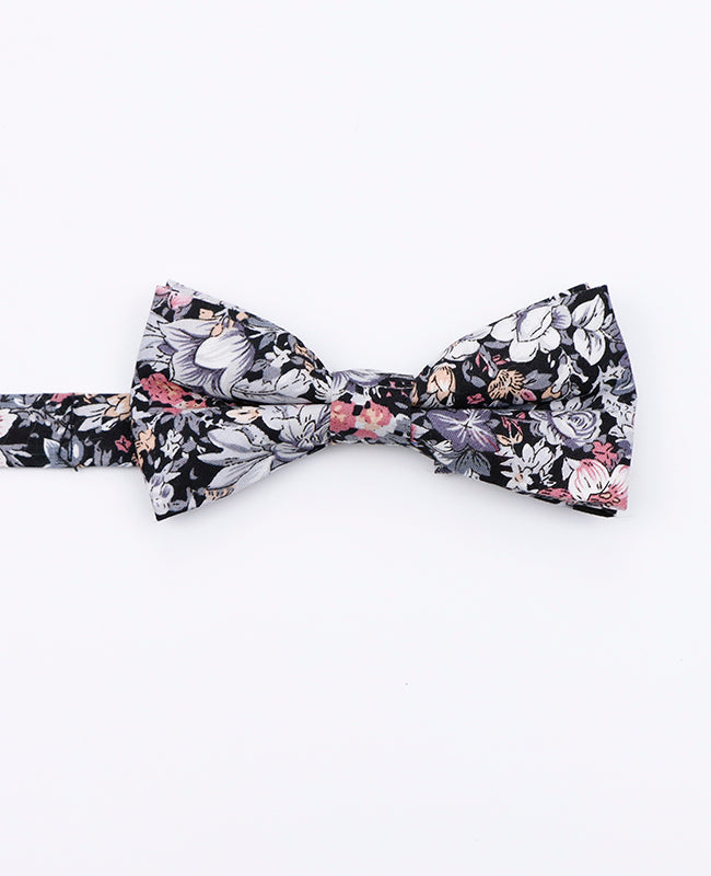 Noeud Papillon Liberty Noir n°2 Enfant en Coton | Gaspard - Unipap's