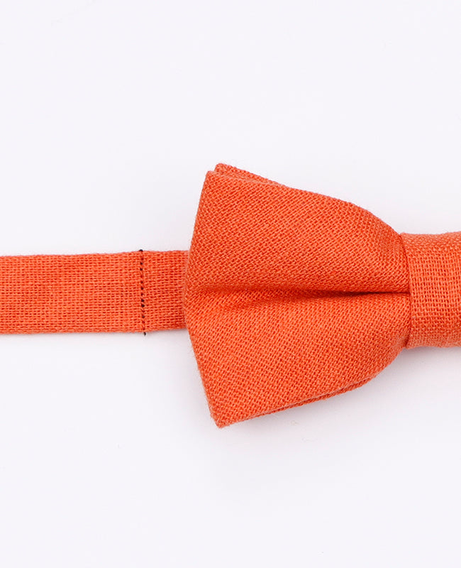 Noeud Papillon Orange n°1 Enfant en Lin | Basile - Unipap's