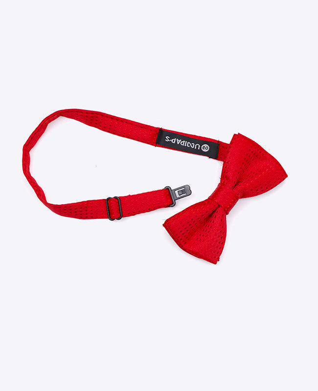Röd prickig barnfluga nr 1 i polyester | Louis - Unipap's
