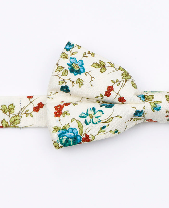 Noeud Papillon Liberty Blanc n°9 Homme en Coton | Charles - Unipap's