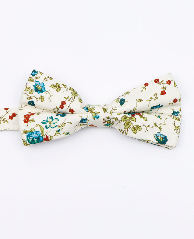 Noeud Papillon Liberty Blanc n°9 Homme en Coton | Charles - Unipap's