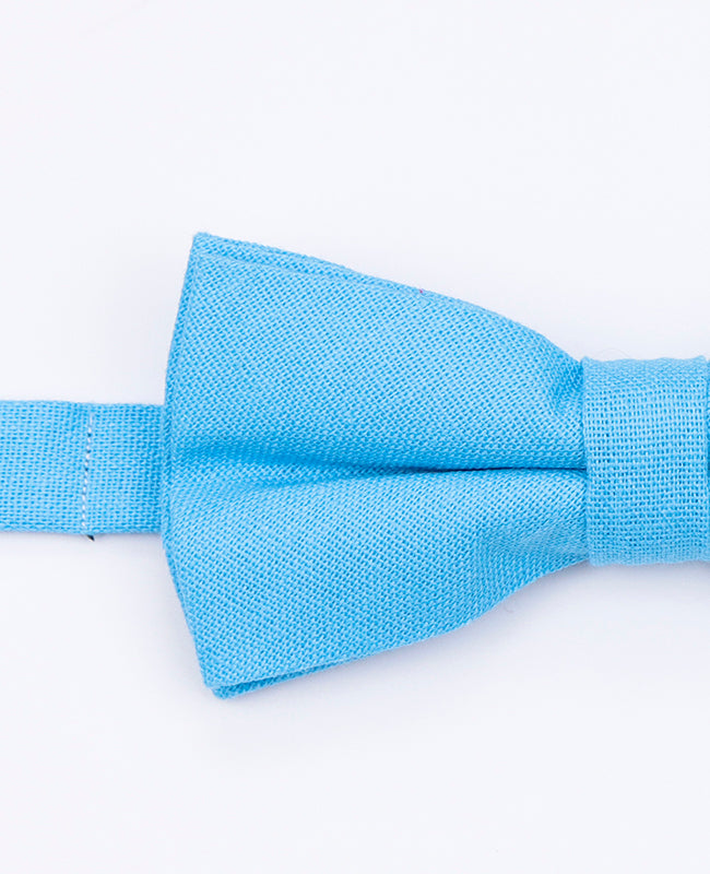 Noeud Papillon Bleu n°2 Homme en Lin | Basile - Unipap's