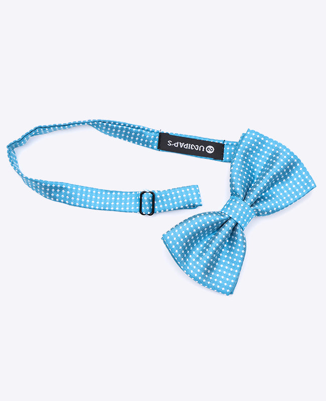 Blå n°4 prickig fluga i polyester | Louis - Unipap's