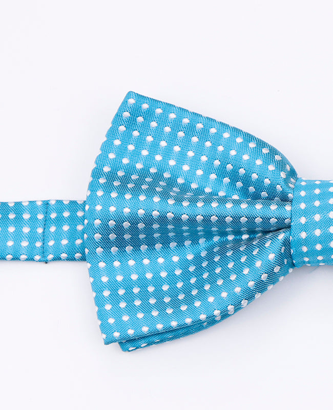 Blå prickig fluga nr 4 för herr i polyester | Louis - Unipap's