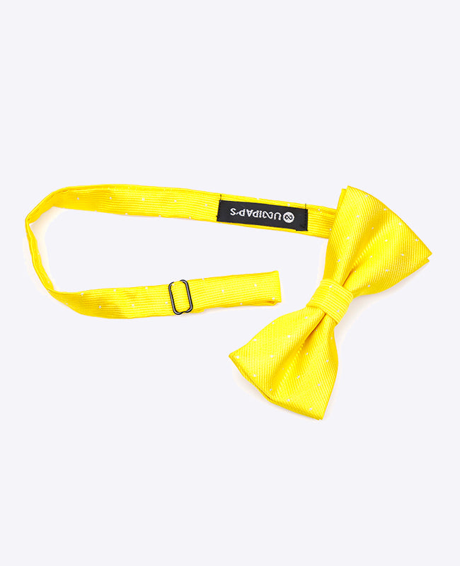 Fluga Gul nr 1 med Prickar Herr i Polyester | Georges - Unipap's