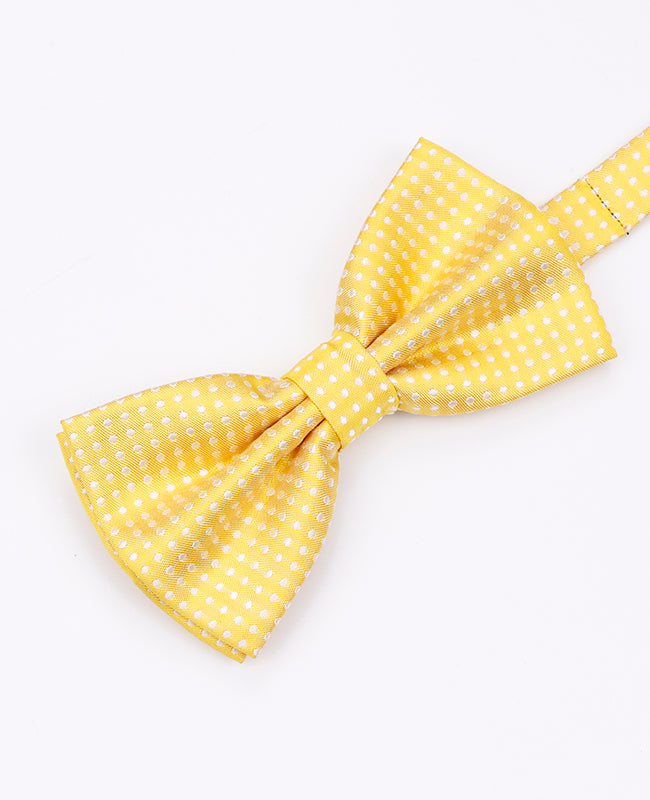 Noeud Papillon Jaune n°1 à Pois Homme en Polyester | Louis - Unipap's
