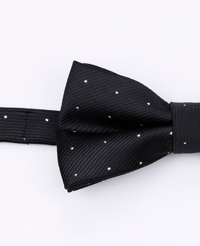 Noeud Papillon Noir à Pois Homme en Polyester «Georges»
