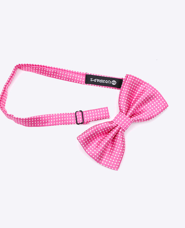 Rosa prickig fluga herr i polyester | Louis - Unipap's