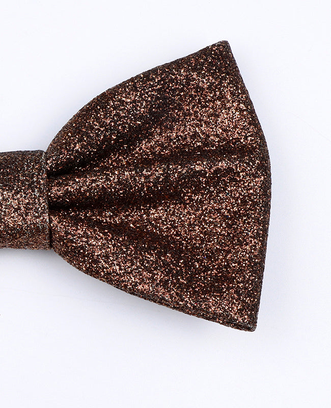 Noeud Papillon à Paillette Marron Homme en Polyester «Olive»
