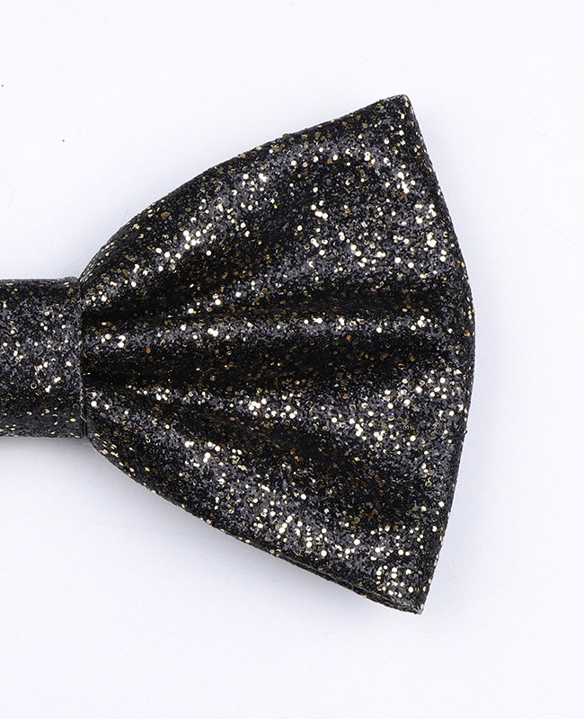 Noeud Papillon à Paillettes Noir n°2 Homme en Polyester «Olive»