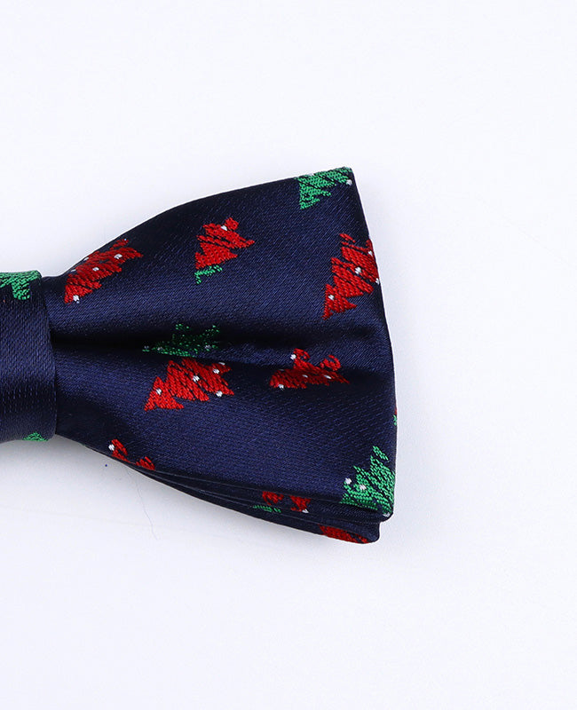 Noeud Papillon de Noël Bleu n°2 Enfant en Polyester «Christmas»