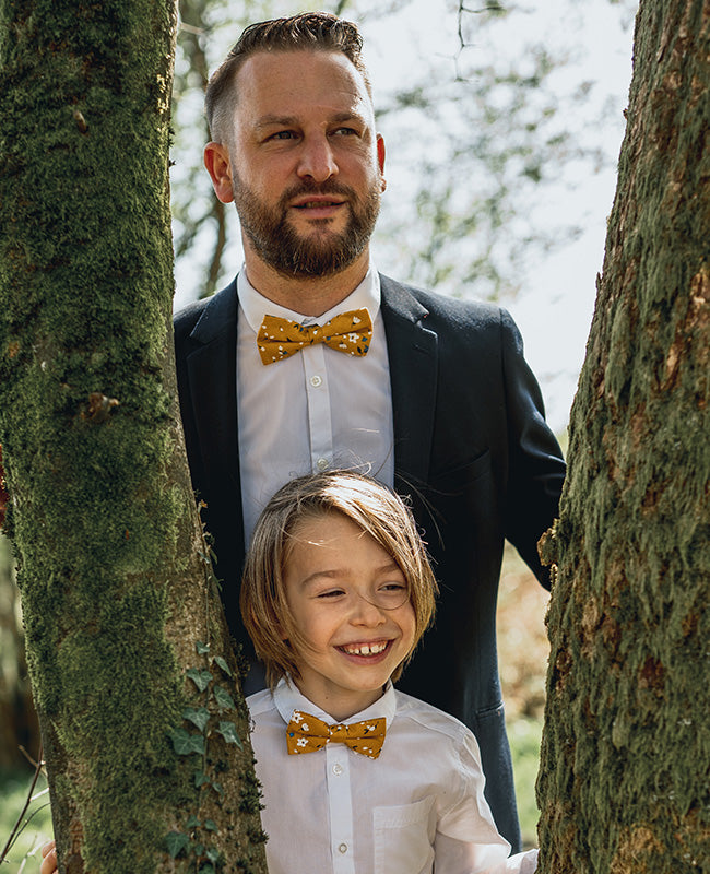 Noeud Papillon Liberty Jaune Enfant en Coton «Gaspard»