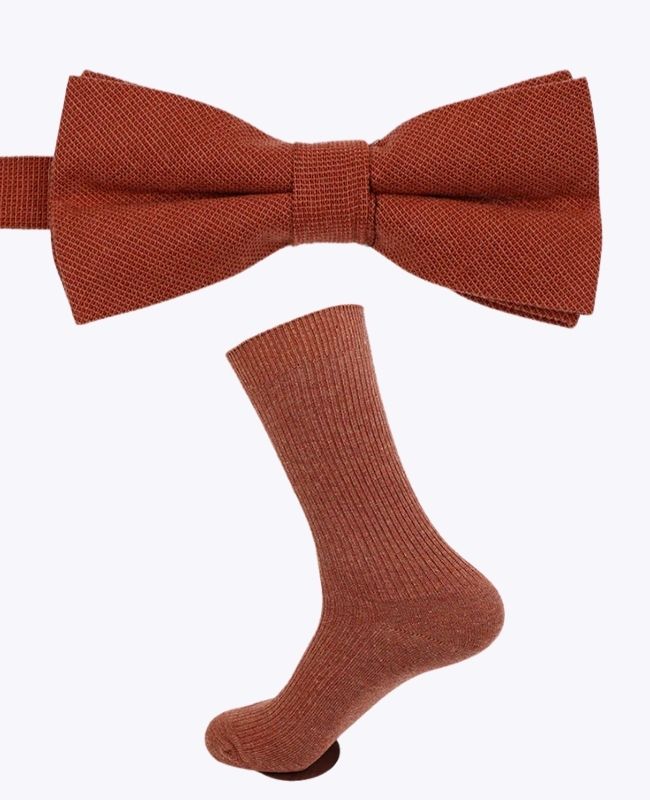 Fluga + Strumpor Terracotta Herr i Bomull «Edgard»