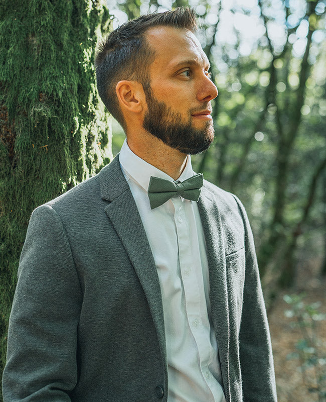 Noeud Papillon Vert n°5 Homme en Coton «Oscar»