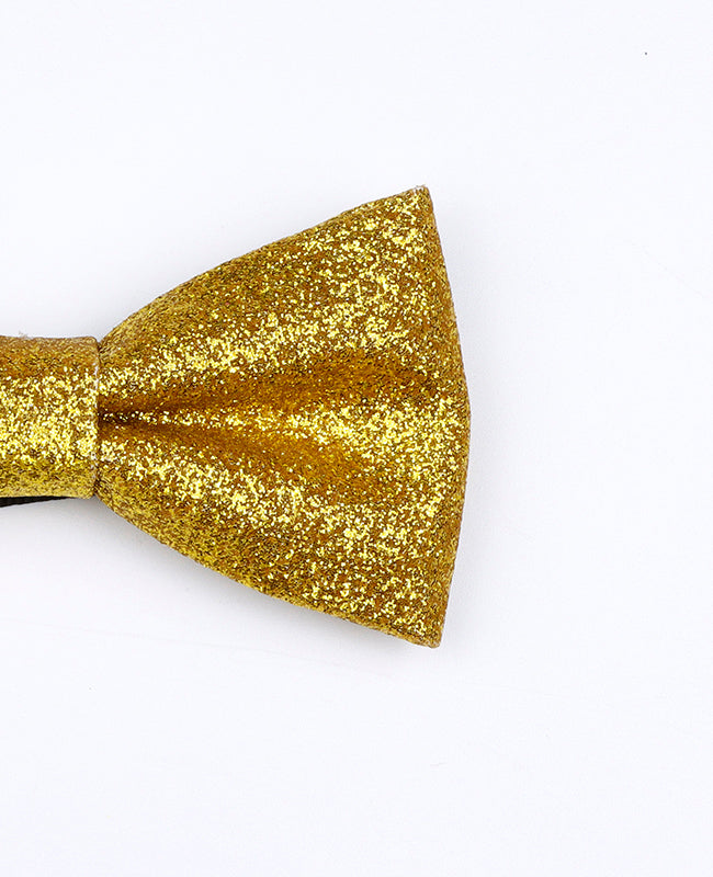 Fluga med guldglitter n°1 barn i polyester «Olive»