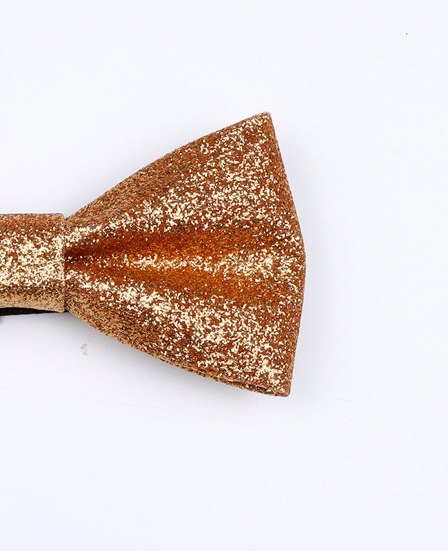 Noeud Papillon à Paillettes Doré n°2 Enfant en Polyester «Olive»