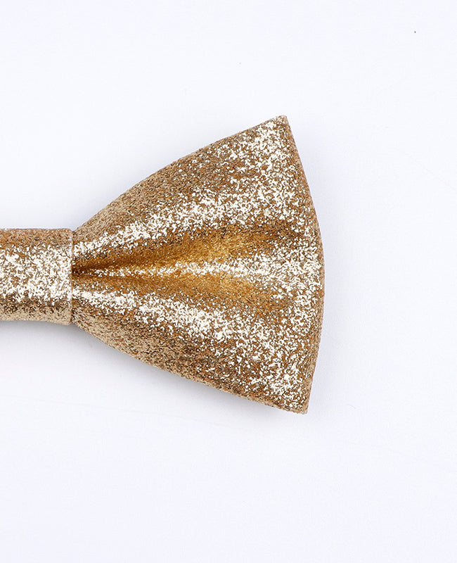 Noeud Papillon à Paillettes Doré n°4 Enfant en Polyester «Olive»